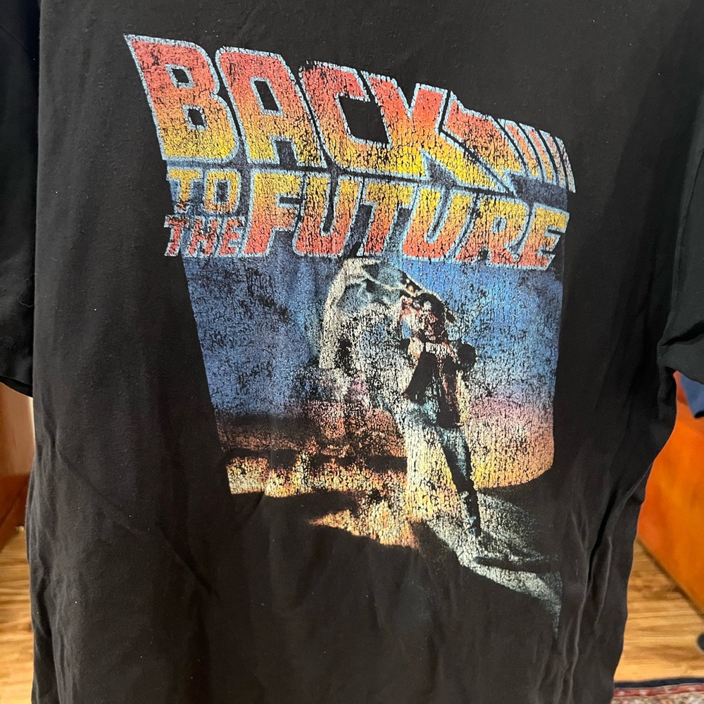 Vintage Black 'Back to the Future' Graphic Tee